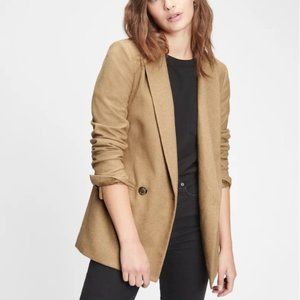 NWT Gap double-breasted blazer, camel beige, size 18, wool blend